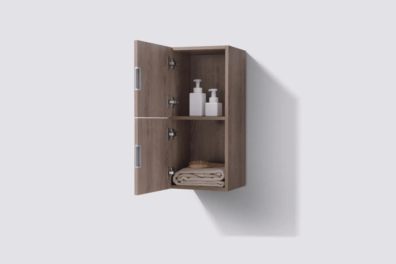 24" High Bathroom Linen Side Cabinets, BUTTERNUT
