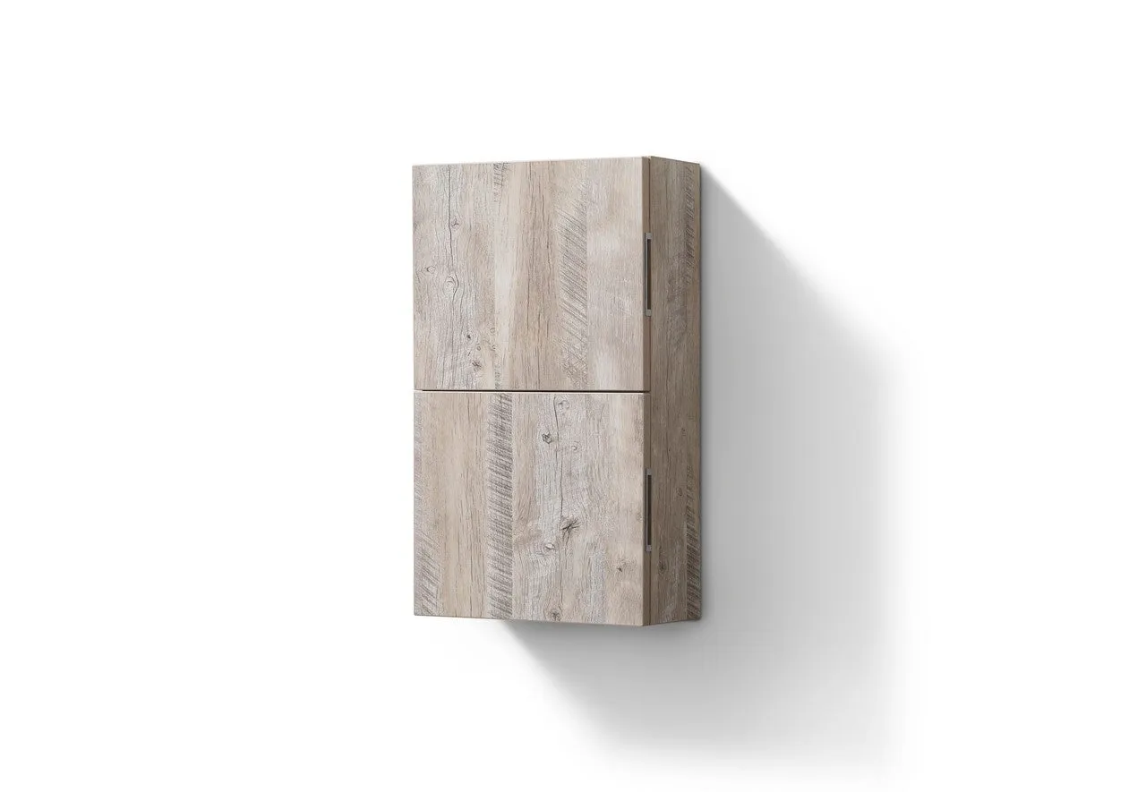 24" High Bathroom Linen Side Cabinets, Nature Wood