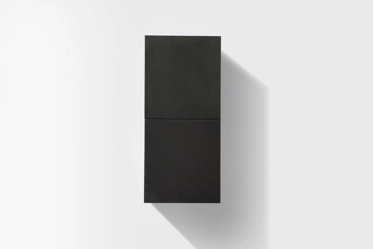 28" High Bathroom Linen Side Cabinets, Black