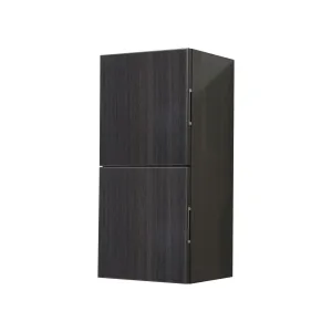 28" High Bathroom Linen Side Cabinets, GREY OAK