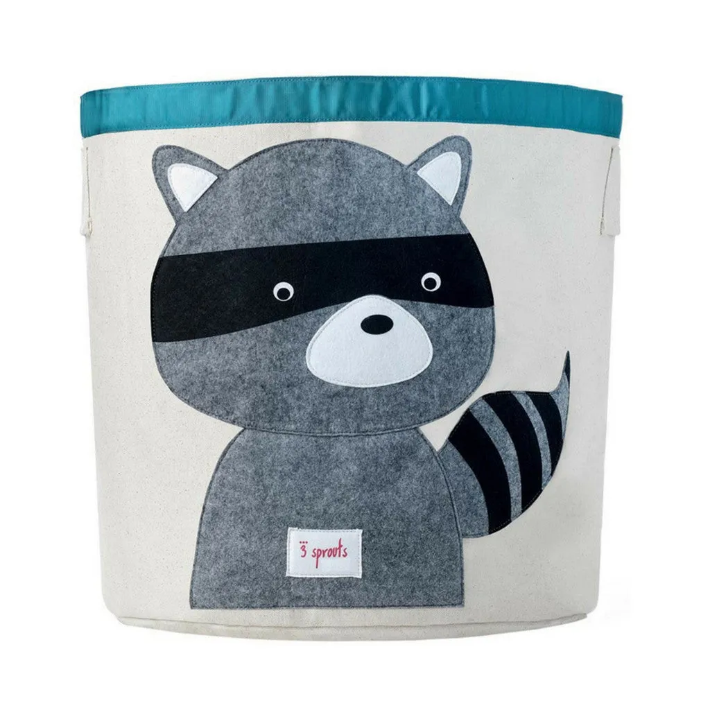 3 Sprouts Grey Raccoon Storage Bin