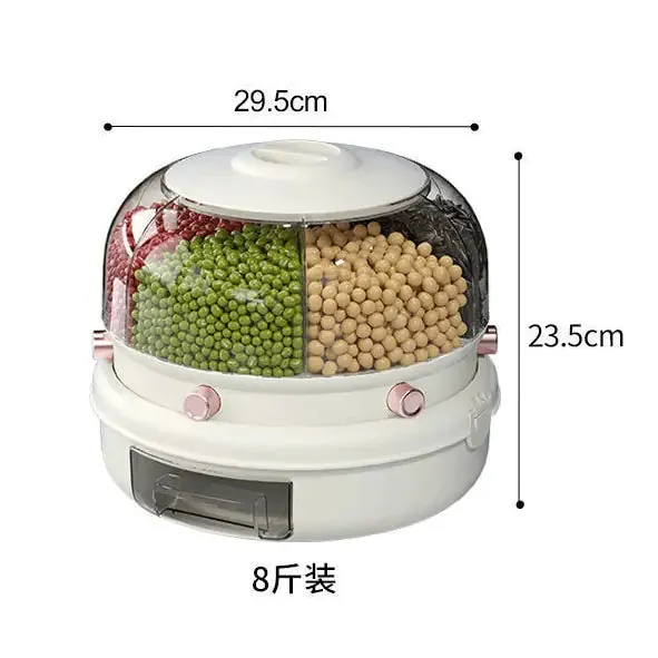 Id suggest optimizing the title of the e-commerce product to enhance its appeal: Premium 360° Rotating Grains Food Dispenser.