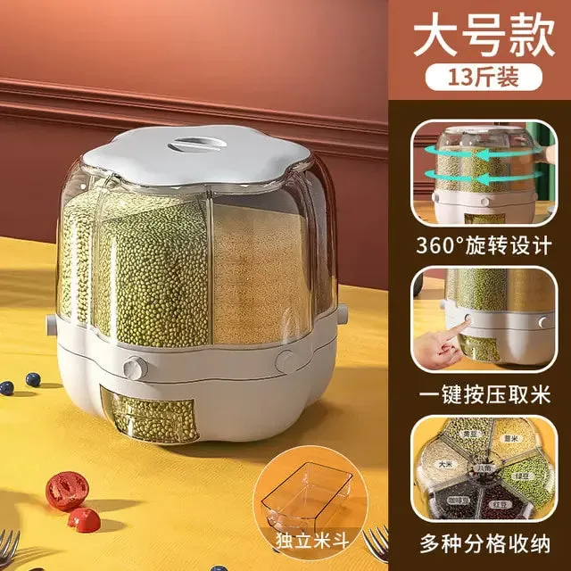 Id suggest optimizing the title of the e-commerce product to enhance its appeal: Premium 360° Rotating Grains Food Dispenser.