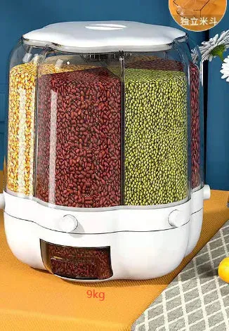 Id suggest optimizing the title of the e-commerce product to enhance its appeal: Premium 360° Rotating Grains Food Dispenser.