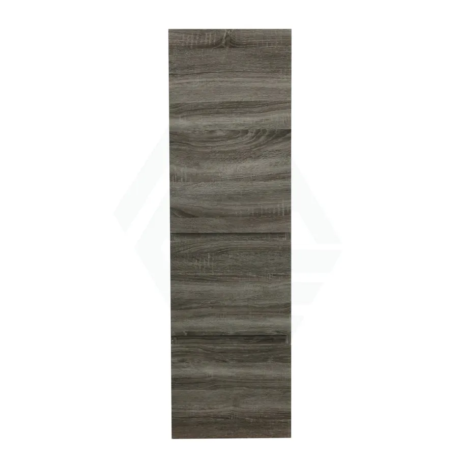 400Lx300Wx1350Hmm Berge Wall Hung Bathroom Cabinet Tall Boy DARK Grey Wood Grain PVC Filmed