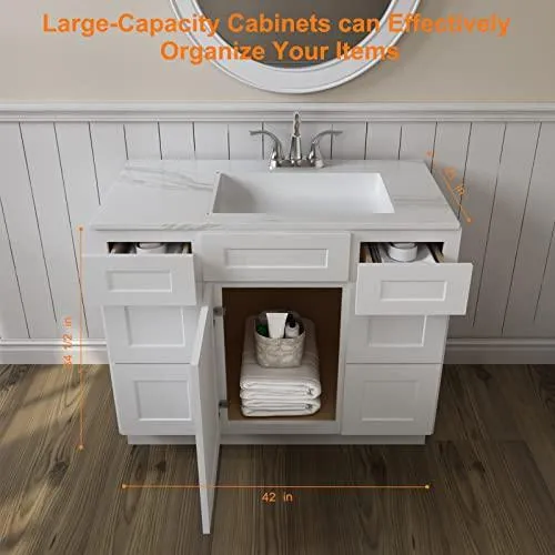 42'' Bathroom Vanity Sink Base Cabinets  S-VDDB42