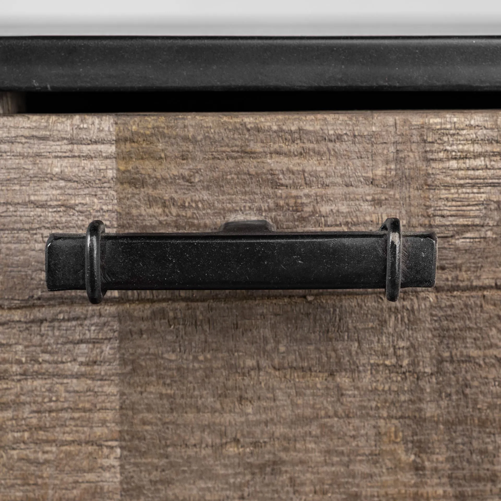 Alvin Sideboard Brown Wood | Black Metal