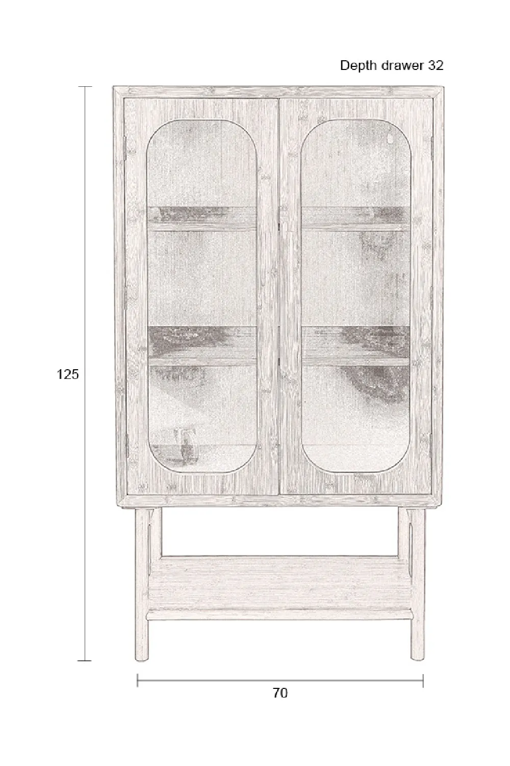 Bamboo 2-Door Cabinet | Dutchbone Caroun