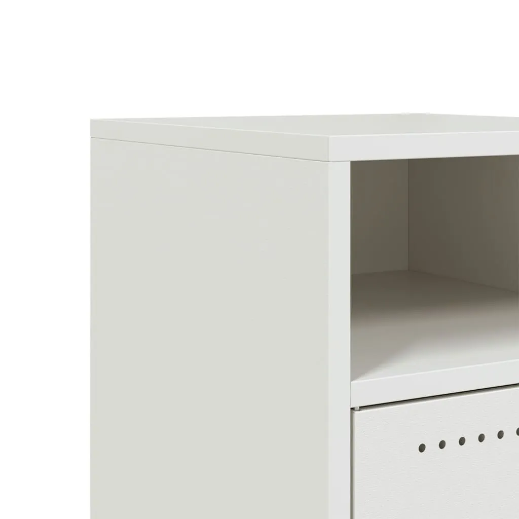 Bedside Cabinets 2 pcs White 36x39x59 cm Steel