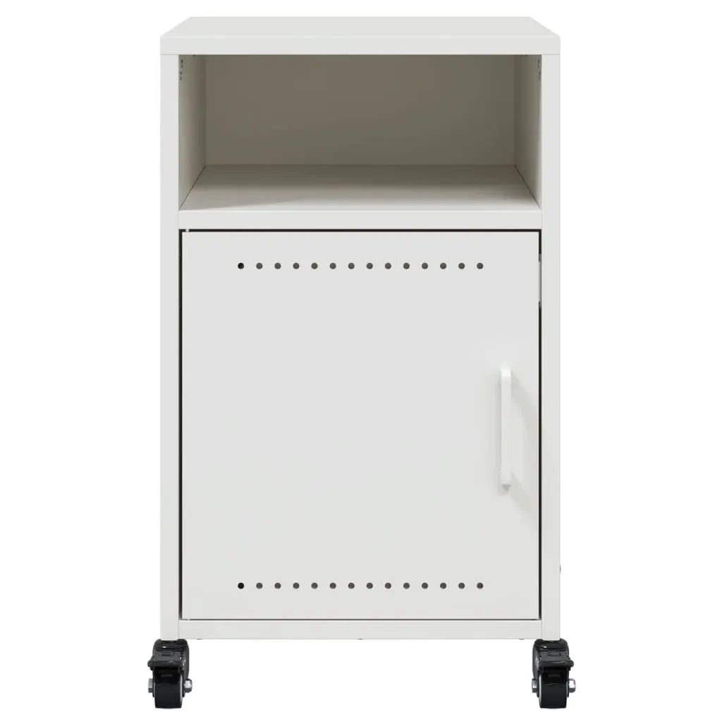 Bedside Cabinets 2 pcs White 36x39x59 cm Steel