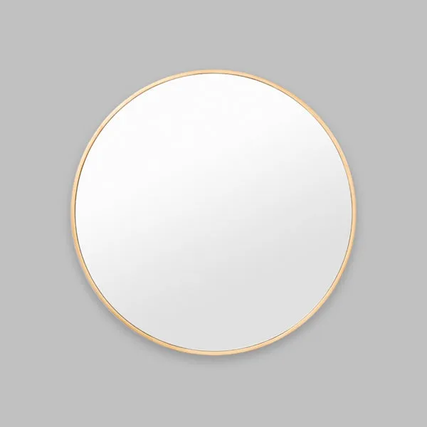 Bella Round Mirror in Brass