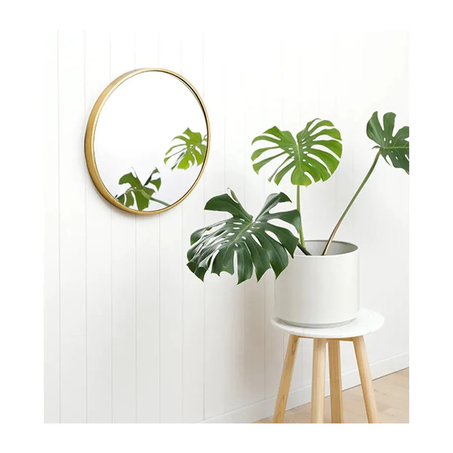 Bella Round Mirror in Brass