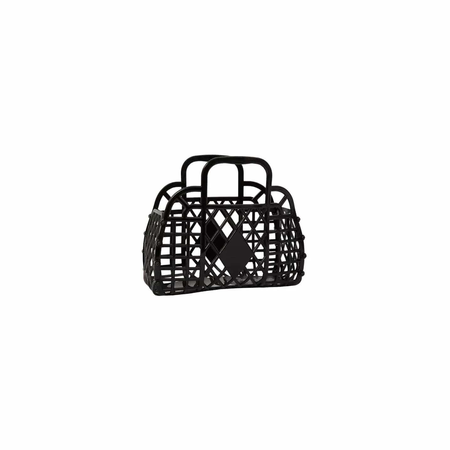 Black Retro Jelly Basket - Mini