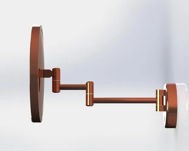 Brot Intemporel Wall Mount 2 Arm Swing Mirror  9.5" Dia.