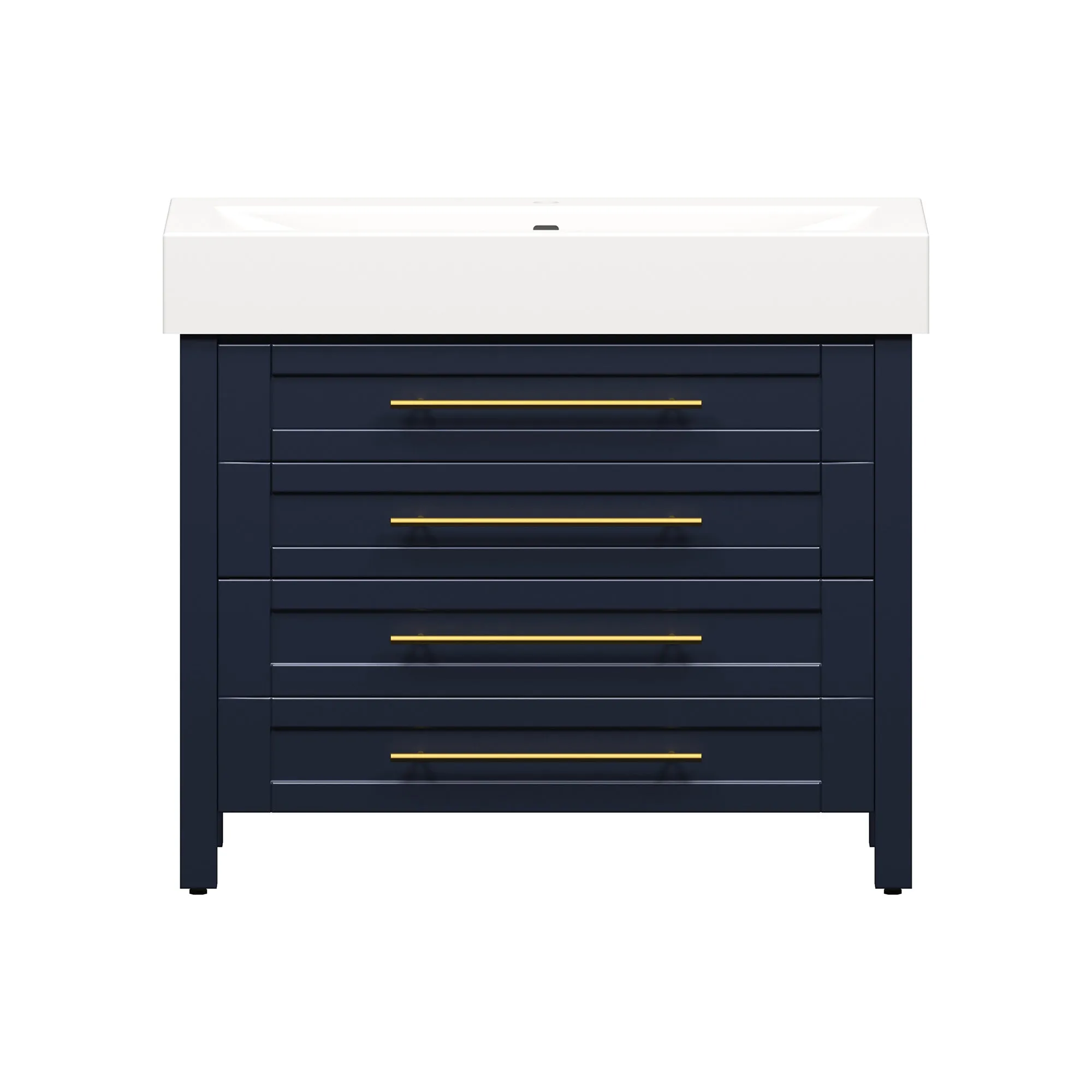 CATANIA - 40″ X 19" Dark Blue Vanity with Porcelain sink