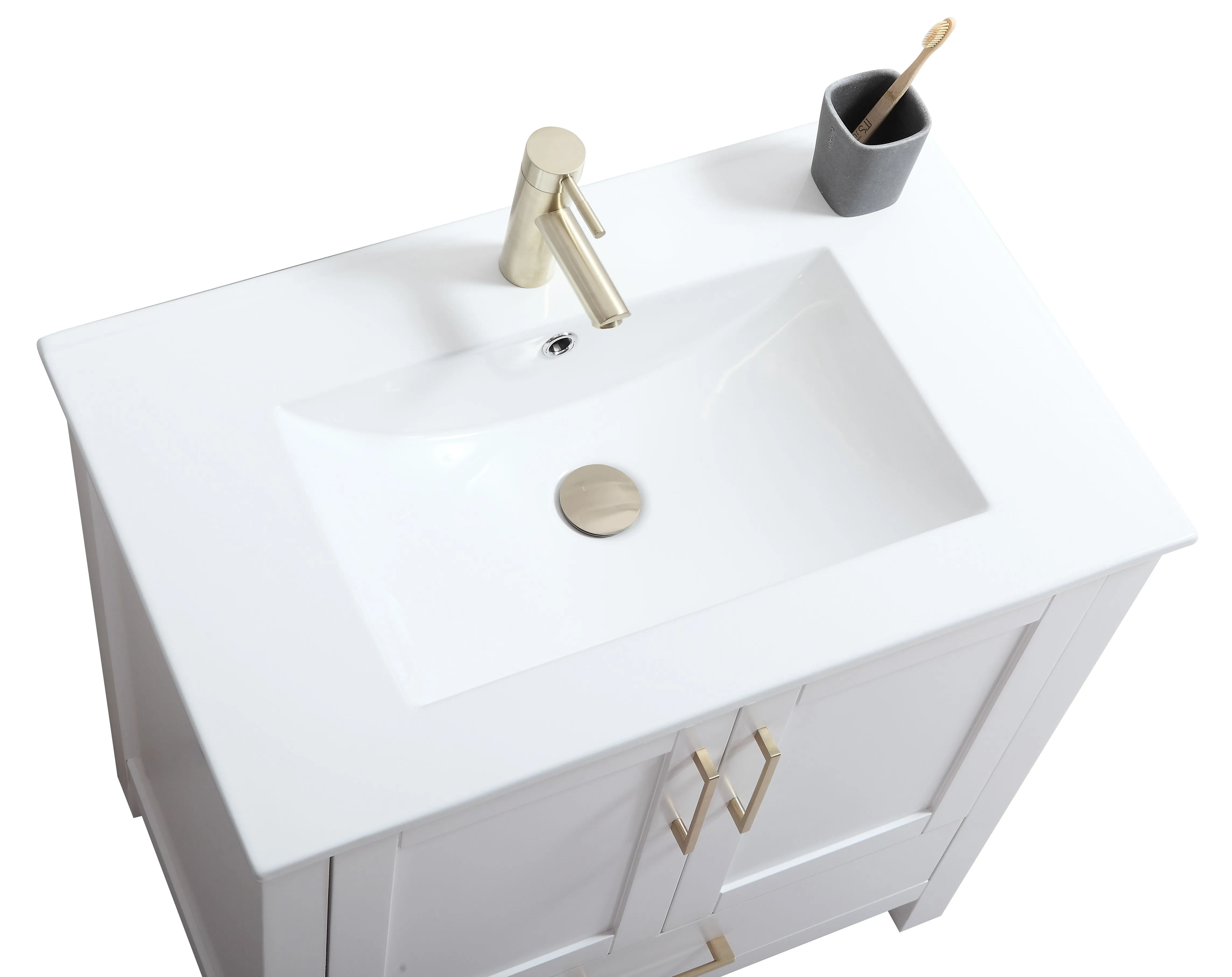 CCS201A - 36"x 18" White, Floor Standing Modern Bathroom Vanity ** PICKUP IN STORE ONLY **