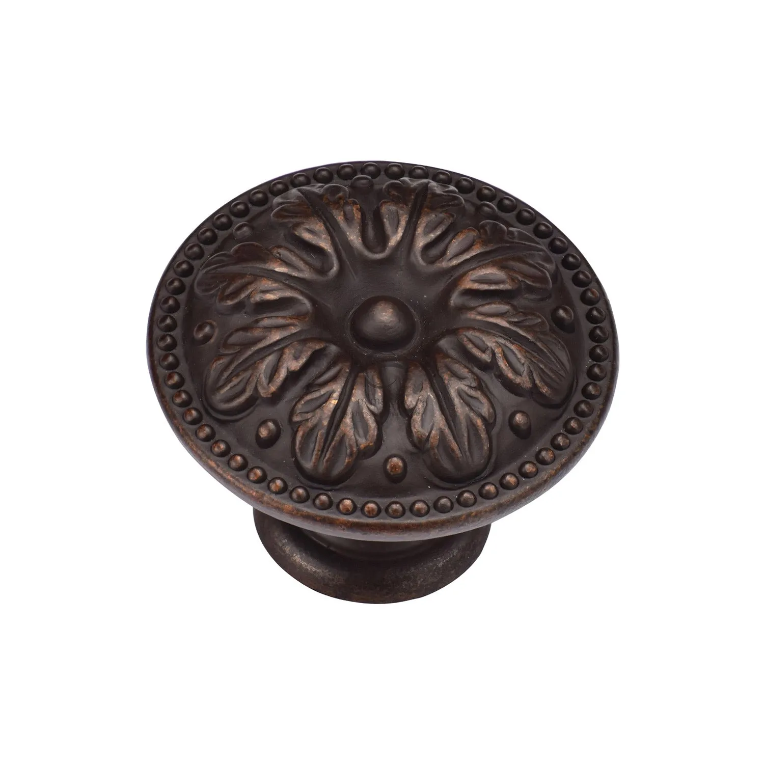 Classic Floral Round Cabinet Knob