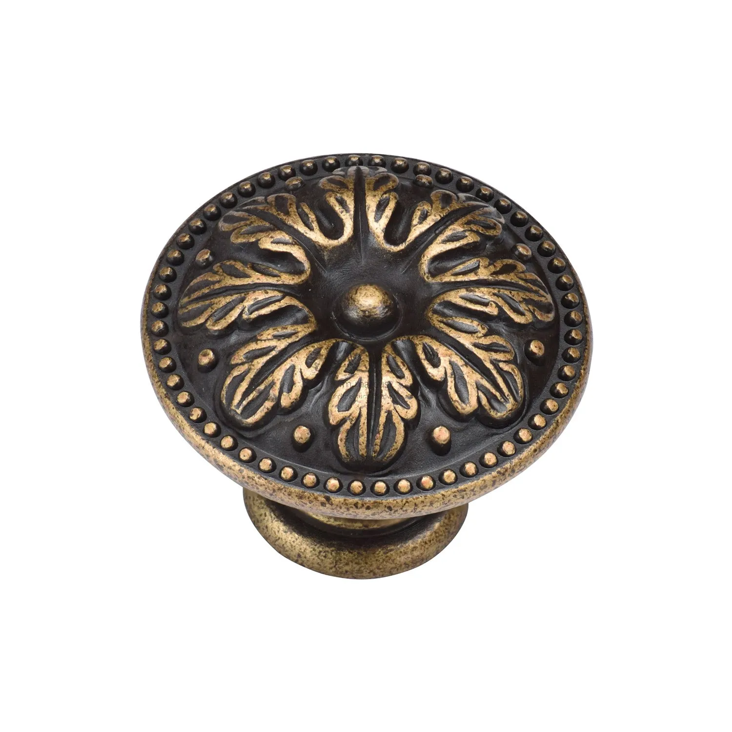 Classic Floral Round Cabinet Knob