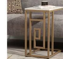 Dillon console table in gold and cream
