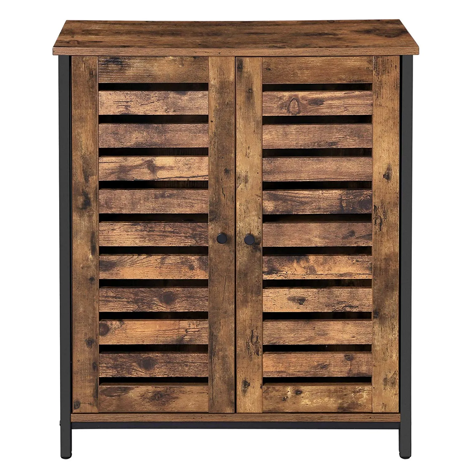Double Louvered Doors Cabinet