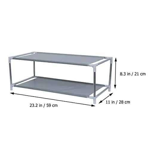 Generic Metal Shoe Rack Creative Double Layers School Dormitory Shoe Shelf Rack for Home'