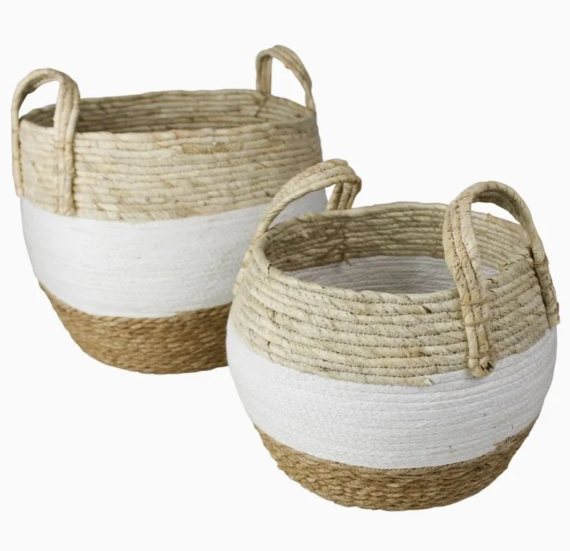 Gideon Grass & Cotton Baskets - SM