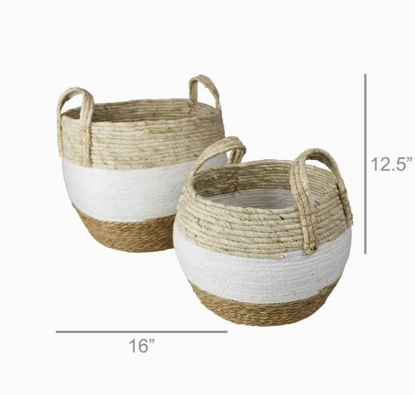 Gideon Grass & Cotton Baskets - SM
