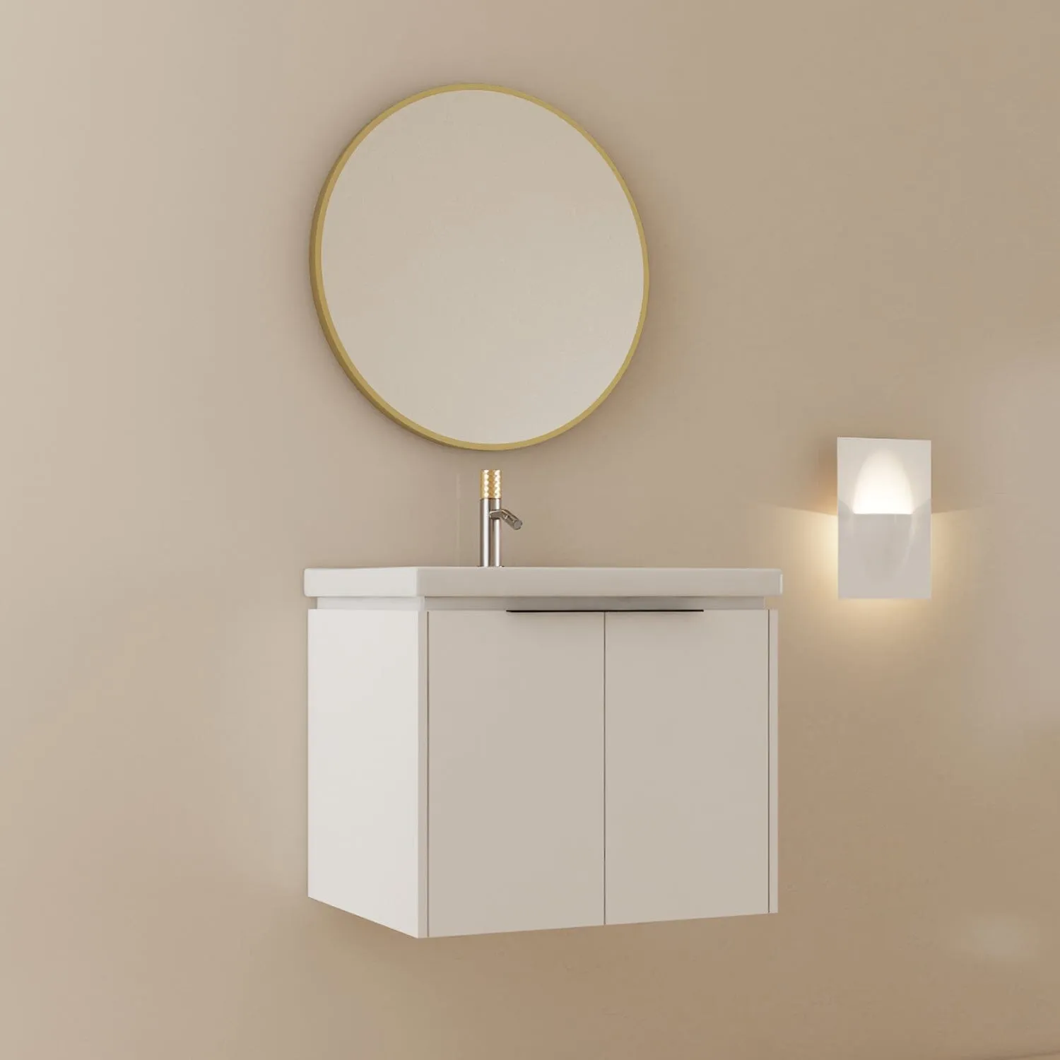 Giving Tree 24" Small Bathroom Vanity with Sink, Wall-mounted, Soft Close Doors
