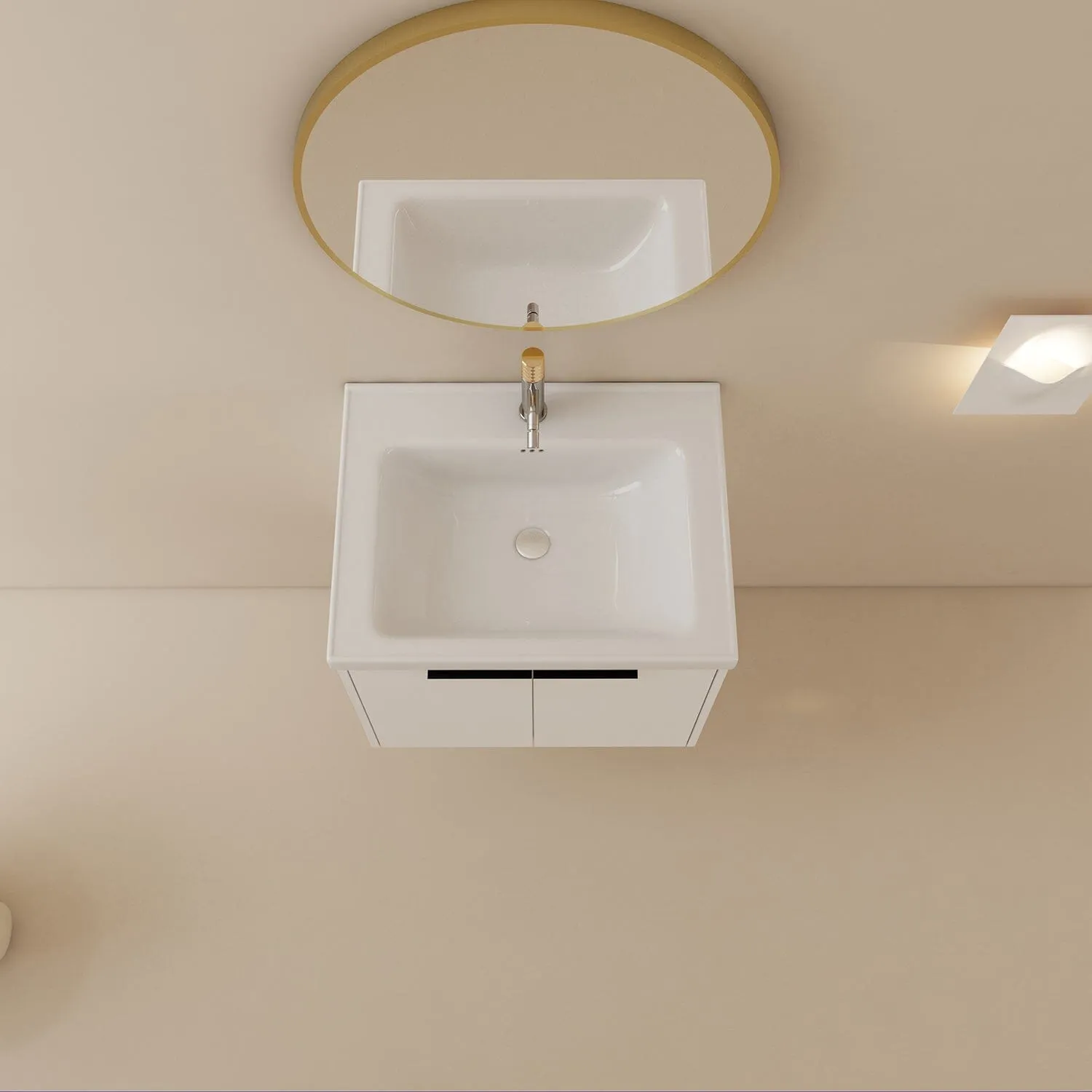 Giving Tree 24" Small Bathroom Vanity with Sink, Wall-mounted, Soft Close Doors