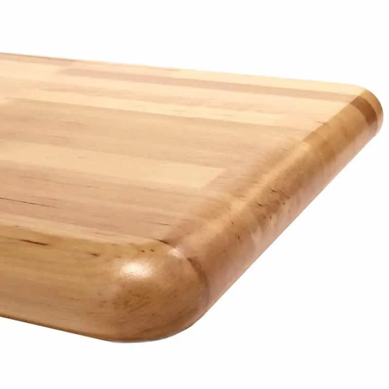 Hardwood Locker Room Bench with Steel Pedestals