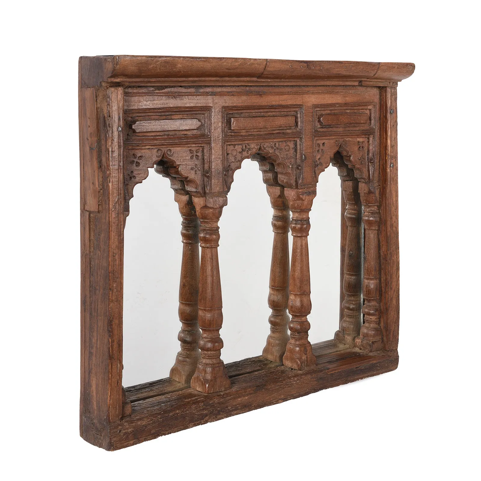 Indian Triple Arch Window Mirror - 19th Century