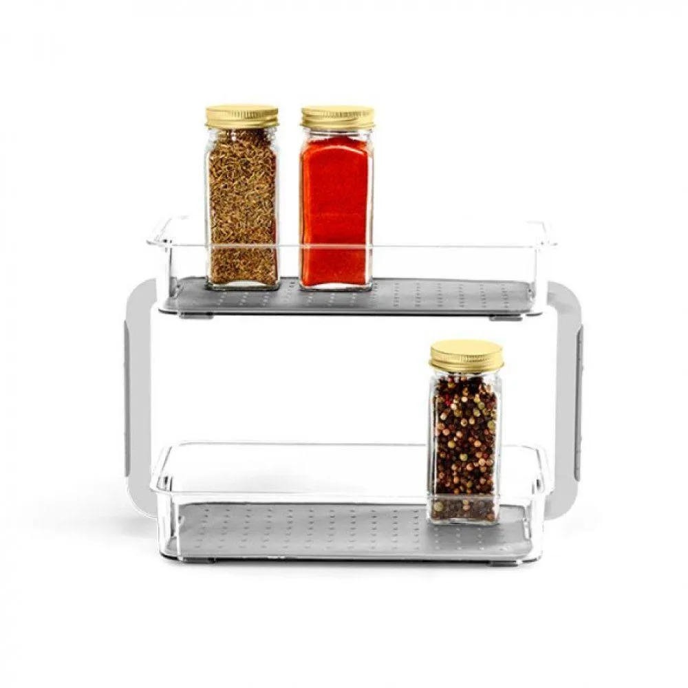 Madesmart 2 Tier Freestanding Spice Rack Grey