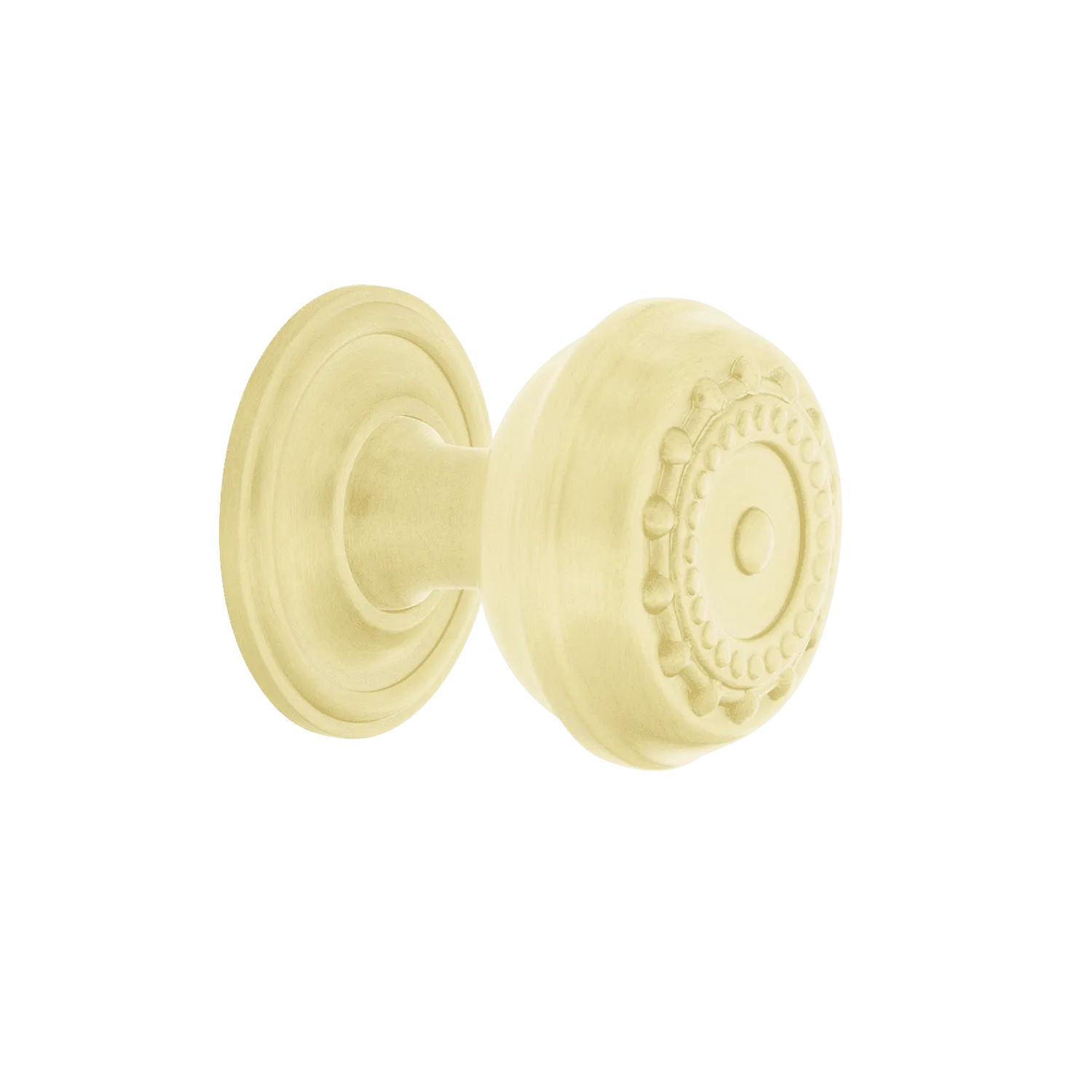 Meadows Brass 1 3/8" Cabinet Knob with Classic Rose in Satin Brass