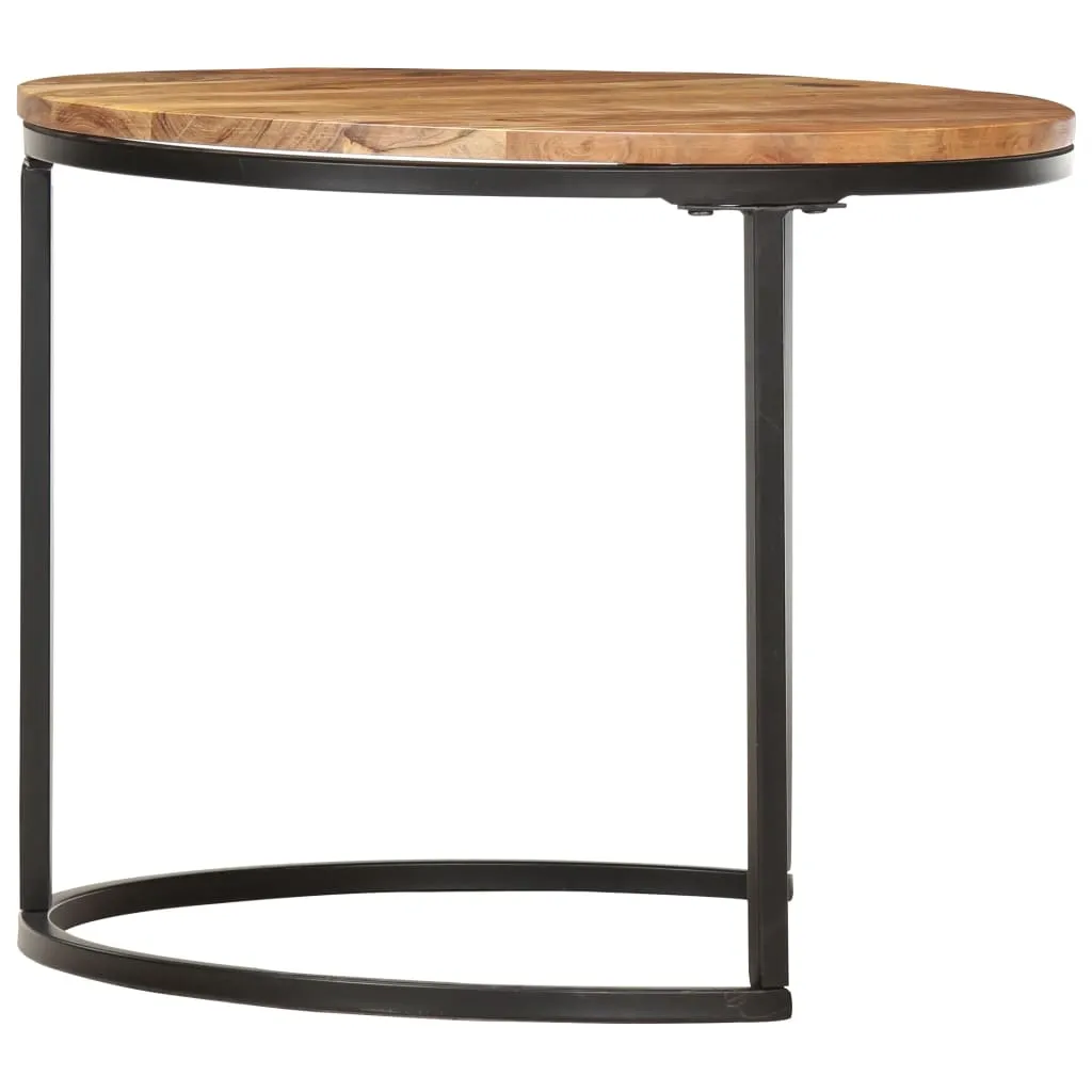 Nesting Tables 3 pcs Solid Acacia Wood