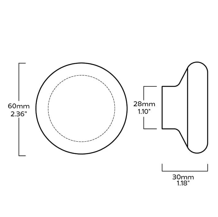 NORA Round Wooden Knob - Oak