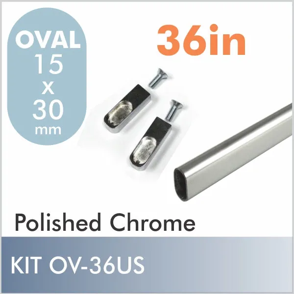 Novara 36in Under Shelf Oval Rod Kit