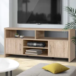 Oak TV Cabinet with Ample Storage & Aluminium Handles Artiss