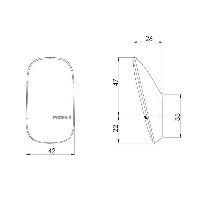 Phoenix Nuage Robe Hook - Matte White