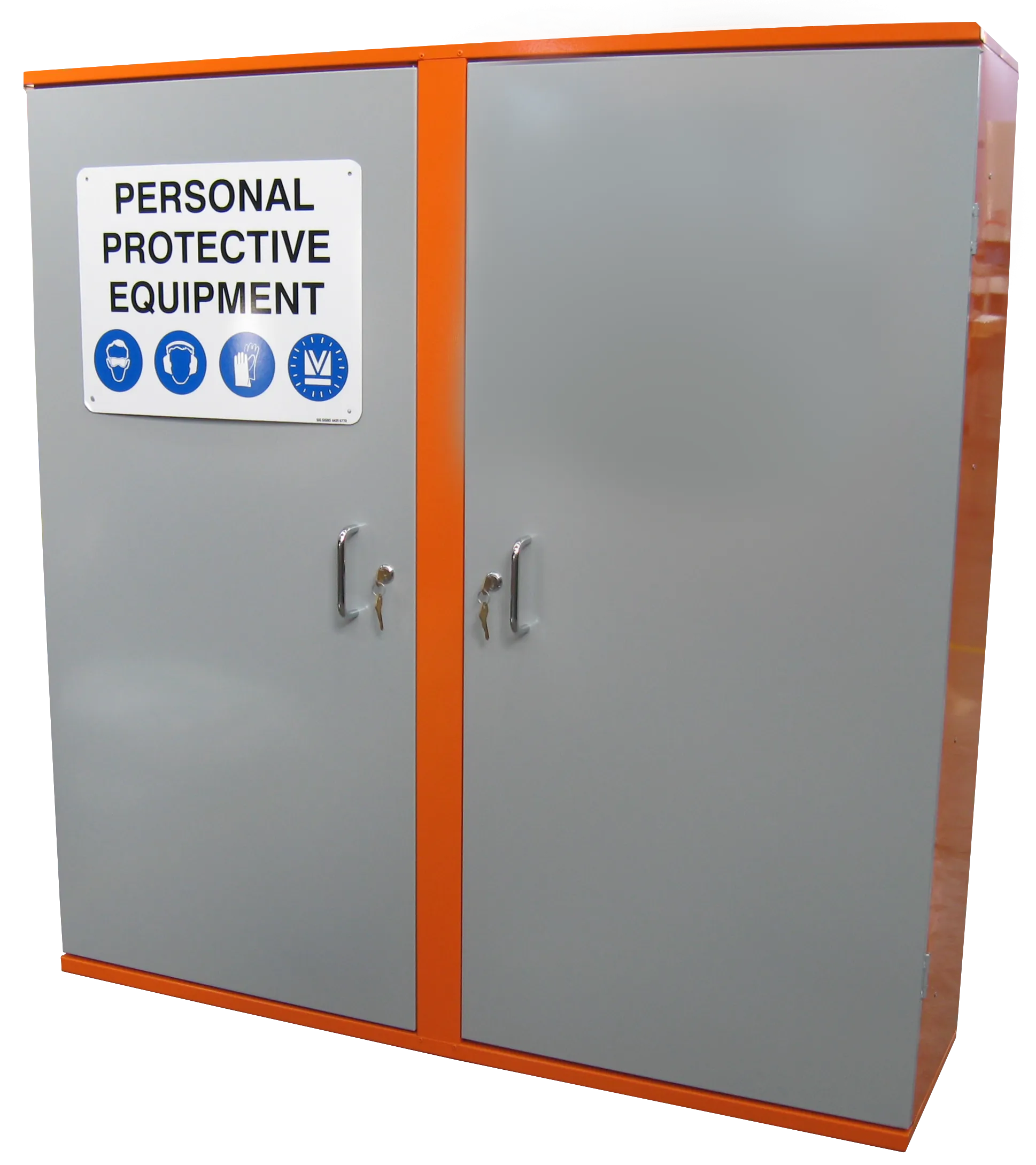 PPE Storage Cabinet - Double Door - 3 Shelves