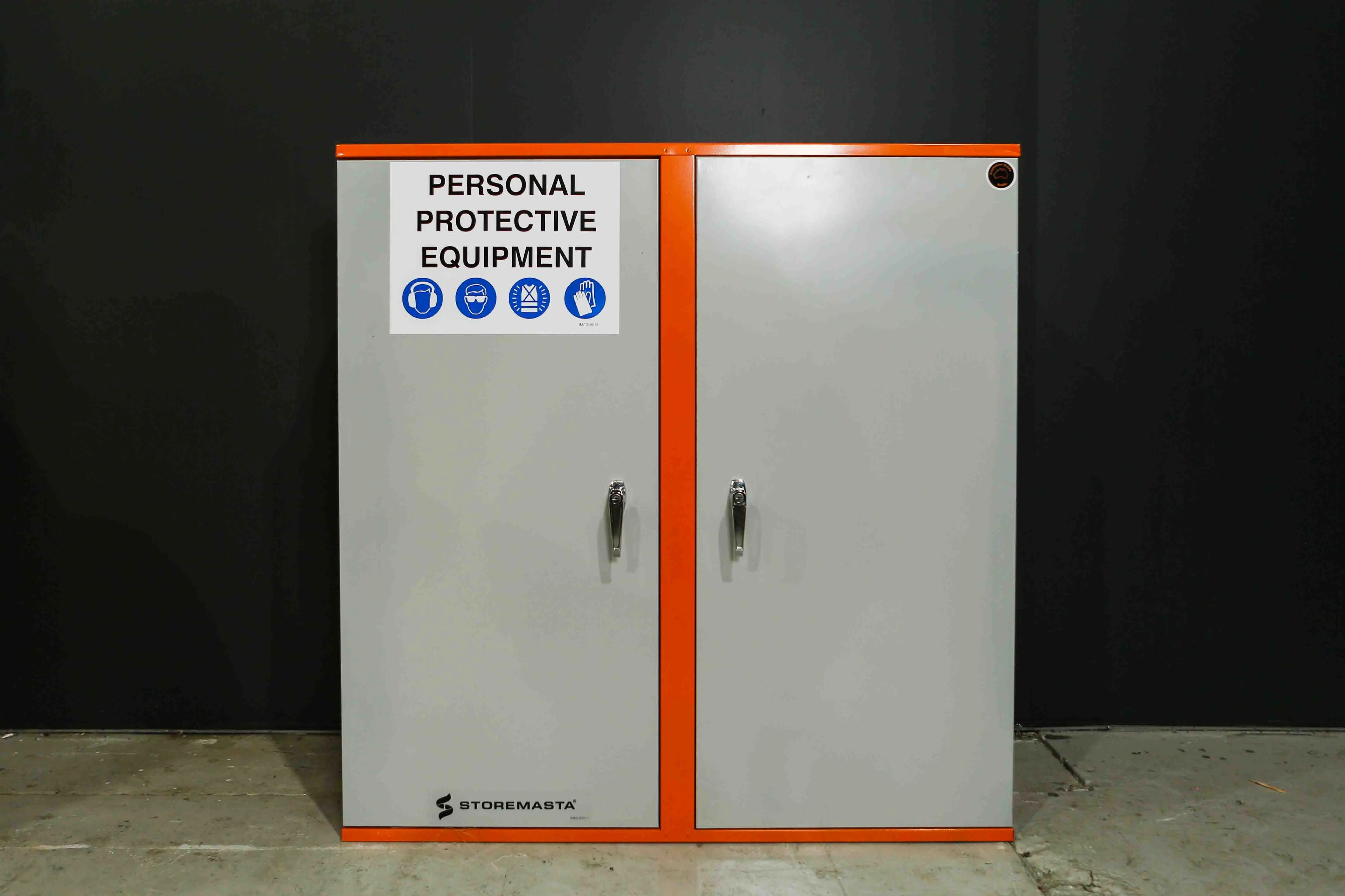 PPE Storage Cabinet - Double Door - 3 Shelves