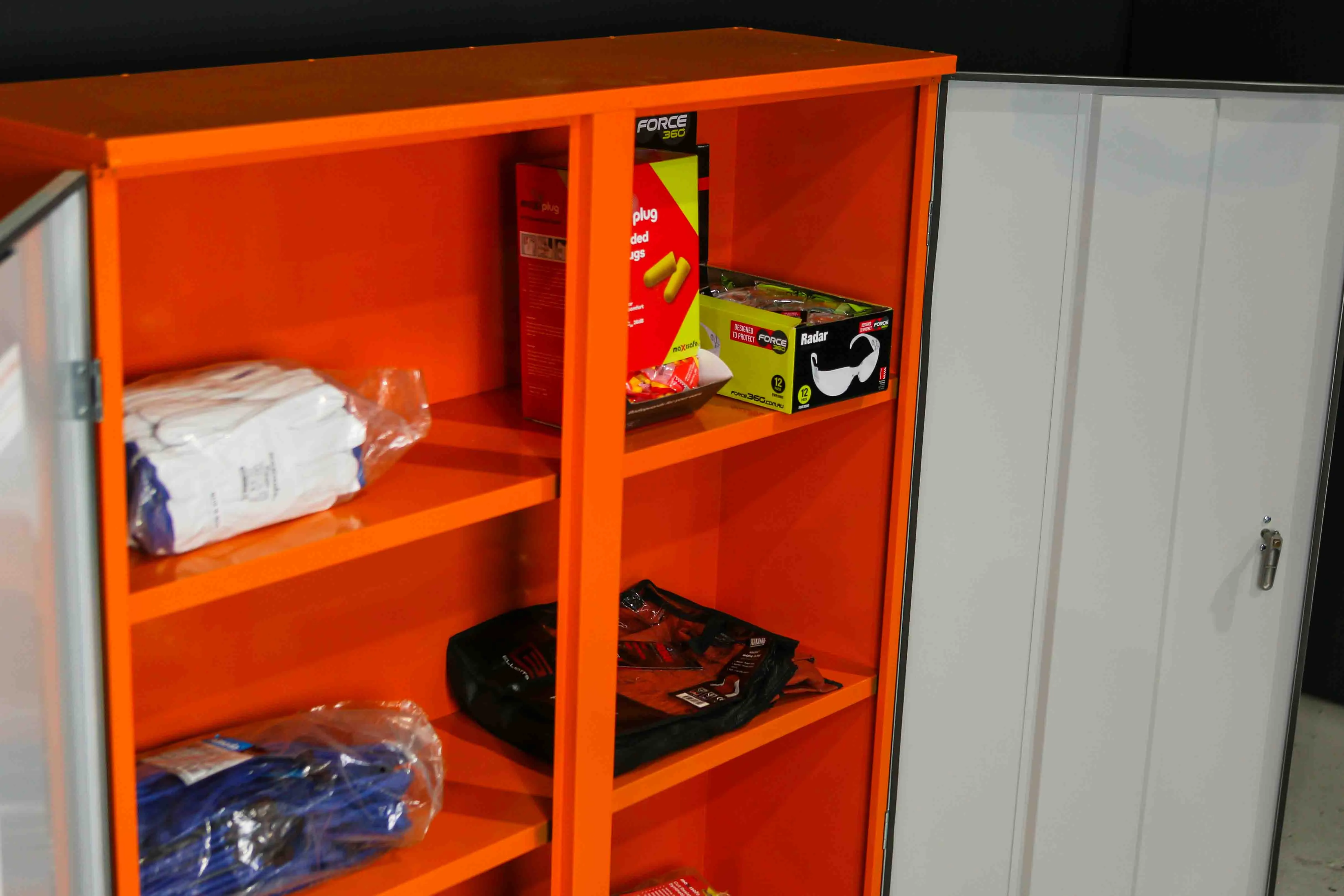PPE Storage Cabinet - Double Door - 3 Shelves