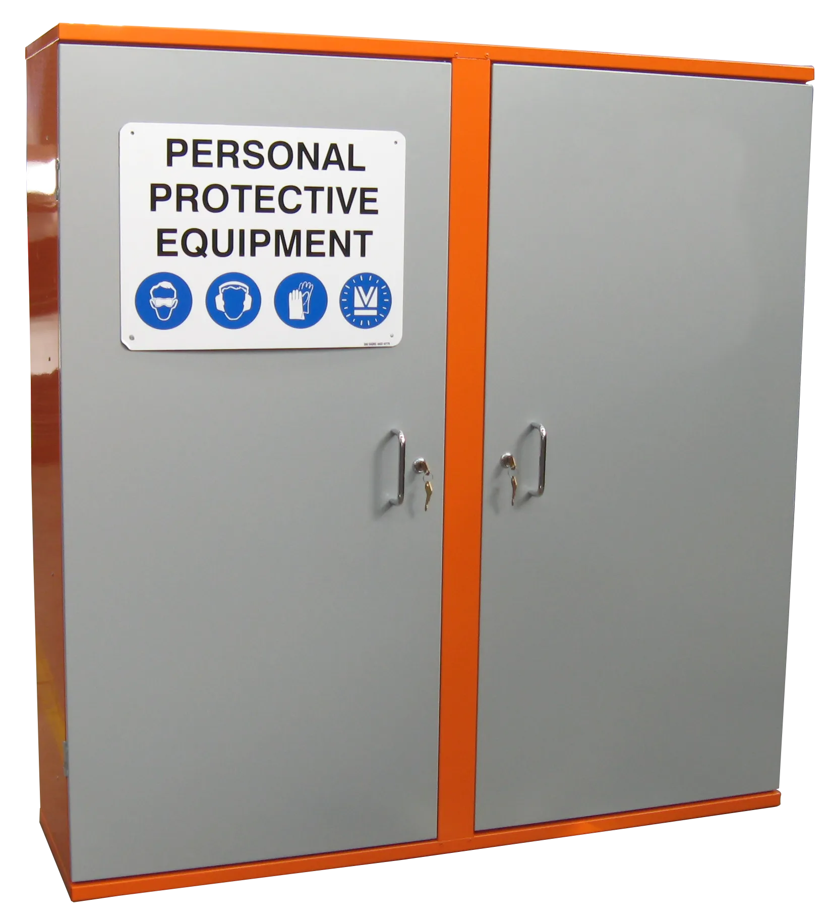 PPE Storage Cabinet - Double Door - 3 Shelves