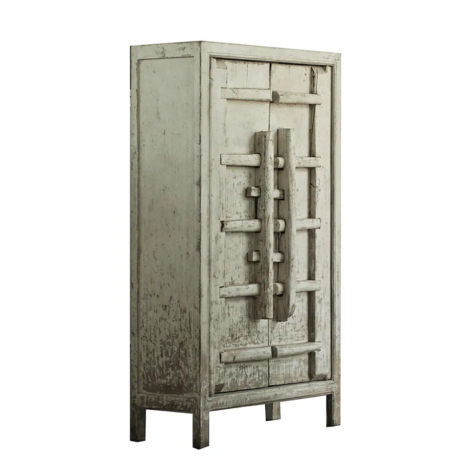 Salvaged Door Armoire, White
