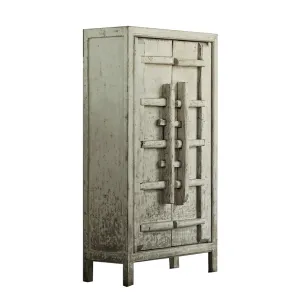 Salvaged Door Armoire, White