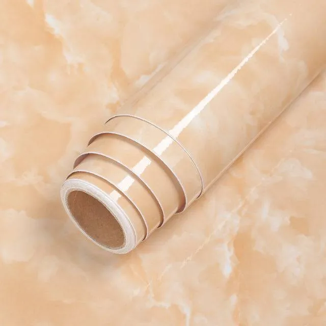 Self Adhesive Marble Wallpaper Peel And Stick Waterproof Bathroom Kitchen Cabinets Desktop Stickers Home Decor Film