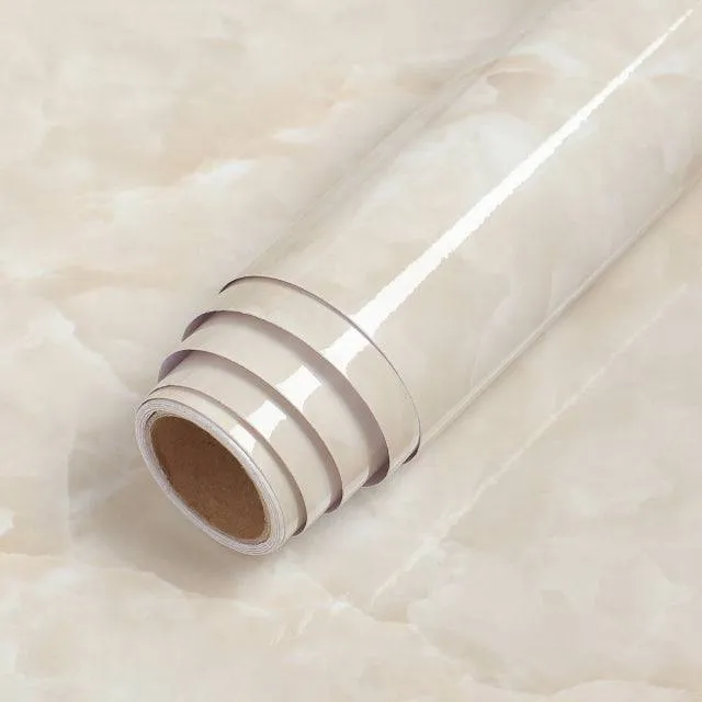 Self Adhesive Marble Wallpaper Peel And Stick Waterproof Bathroom Kitchen Cabinets Desktop Stickers Home Decor Film