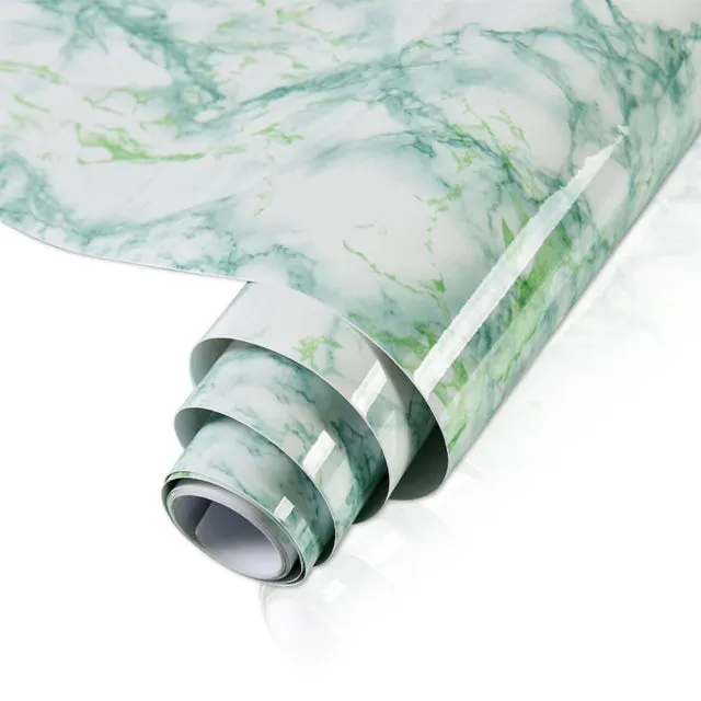 Self Adhesive Marble Wallpaper Peel And Stick Waterproof Bathroom Kitchen Cabinets Desktop Stickers Home Decor Film