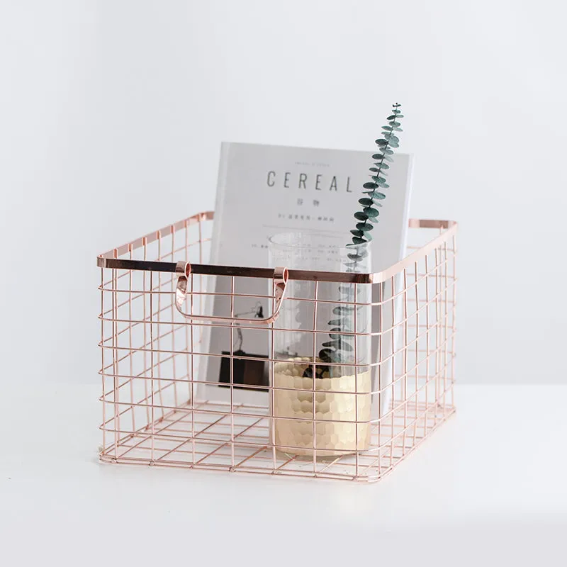 Square Copper Storage Basket