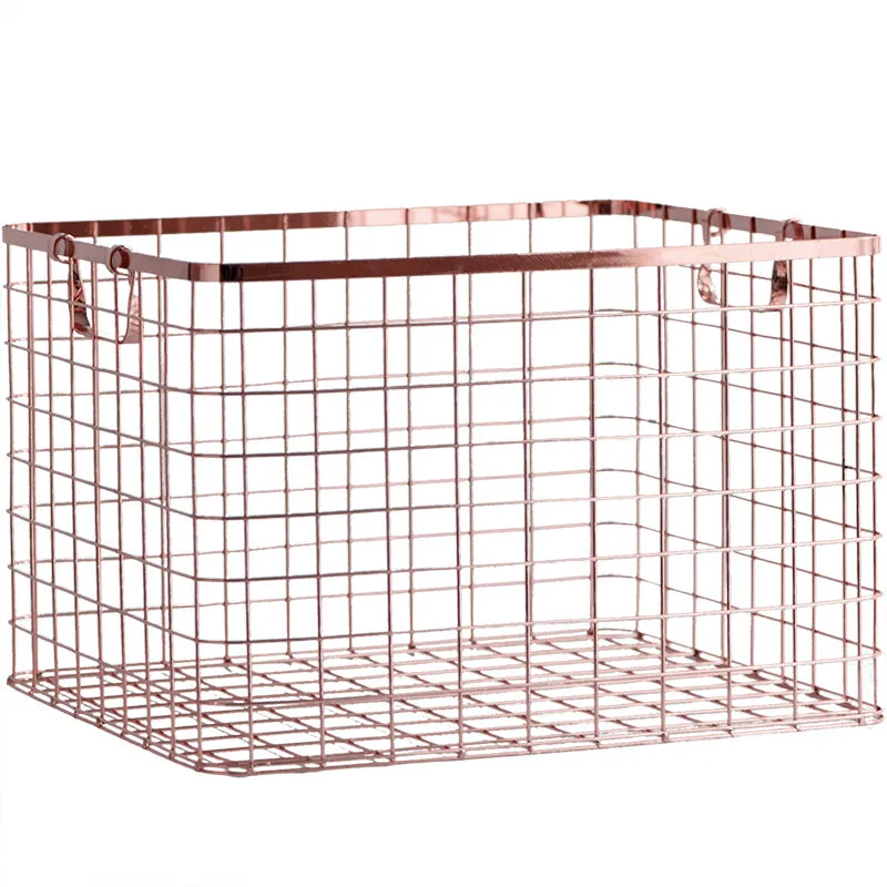 Square Copper Storage Basket