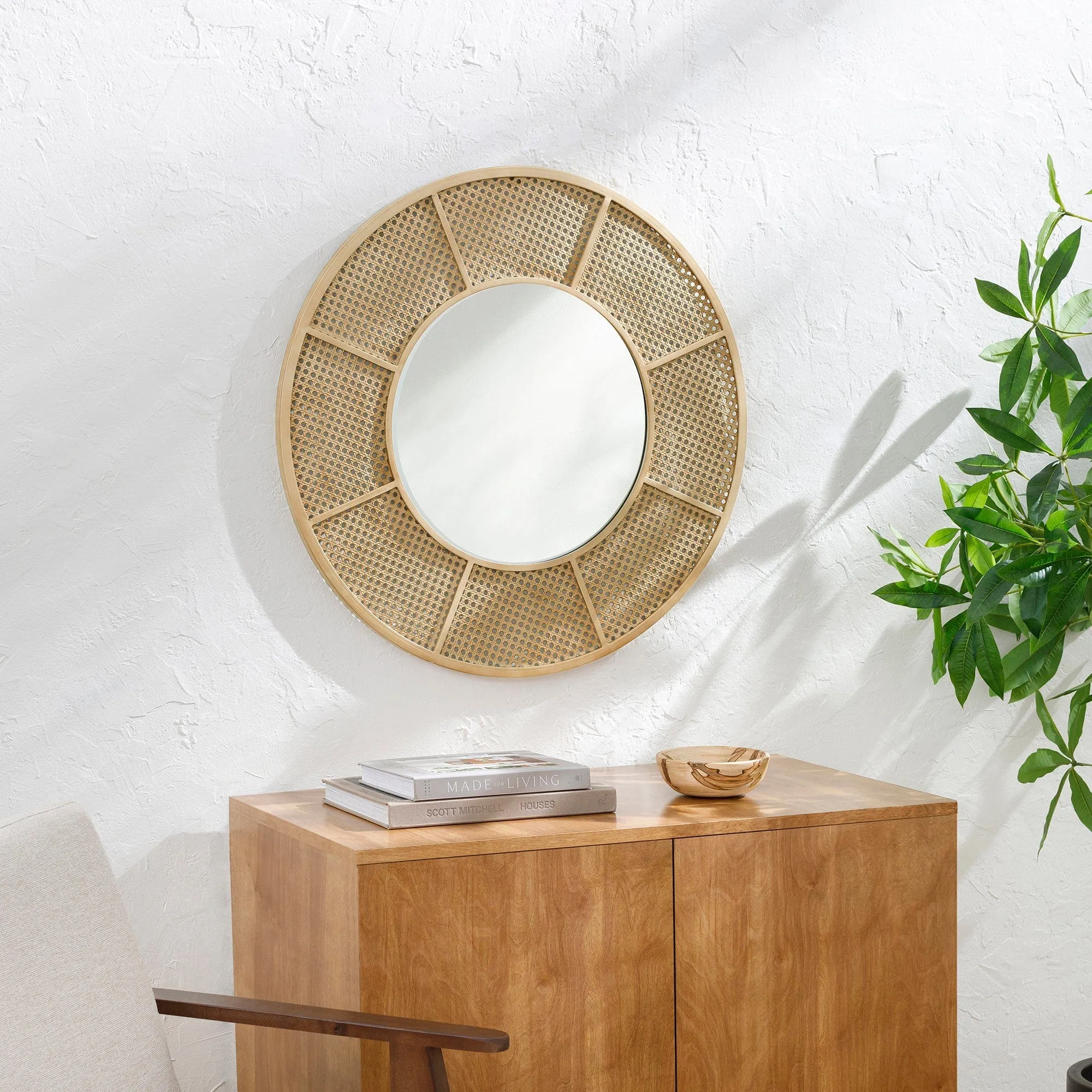 SURYA - Anassa 30" Round Decorative Wall Mirror - ASN001-3030